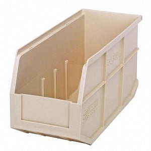 Quantum Storage Systems Stackable Shelf Bins - Ivory 6"W x 14"L x 7"H Stackable Shelf Bin - SSB441 IVORY