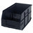 Quantum Storage Systems Stackable Shelf Bins - Black 8.25"W x 14"L x 7"H Stackable Shelf Bin - SSB443 BLACK