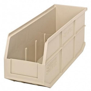 Quantum Storage Systems Stackable Shelf Bins - Ivory 6"W x 18"L x 7"H Stackable Shelf Bin - SSB461 IVORY