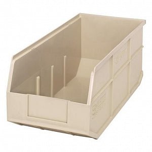 Quantum Storage Systems Stackable Shelf Bins - Ivory 8.25"W x 18"L x 7"H Stackable Shelf Bin - SSB463 IVORY