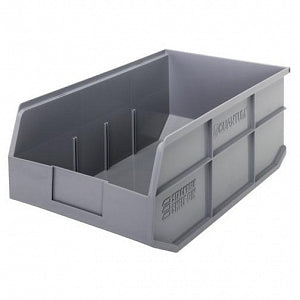 Quantum Storage Systems Stackable Shelf Bins - Gray 11"W x 18"L x 7"H Stackable Shelf Bin - SSB465 GRAY