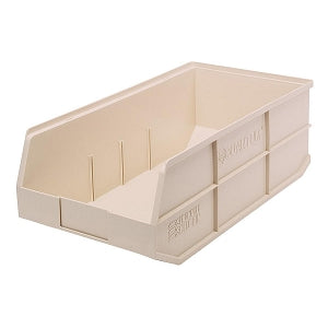 Quantum Storage Systems Stackable Shelf Bins - Ivory 11"W x 20.5"L x 7"H Stackable Shelf Bin - SSB485 IVORY