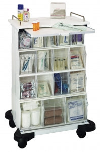 Quantum Storage Systems Tip Out Bin Carts - Tip Out Bin Supply Cart, 19.5" x 25" x 41" - TBC32WT