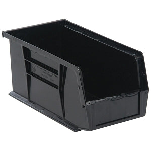 Quantum Storage Systems Hang-and-Stack Bins - Hang and Stack Bin, 10-7/8" x 5.5" x 5", Black - QUS230 BLACK