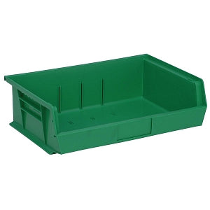 Quantum Storage Systems Hang-and-Stack Bins - Hang and Stack Bin, 10-7/8" x 16-1/2" x 5", Green - QUS245 GREEN