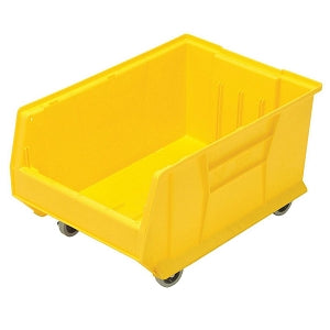 Quantum Storage Systems Mobile Hulk Containers - Yellow 16.5"W x 23.88"L x 11"H Mobile Hulk Container - QUS964MOB YELLOW