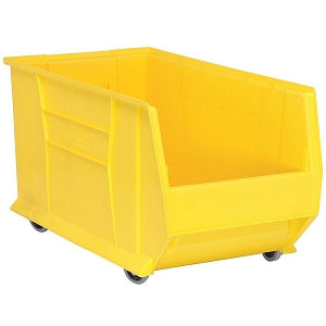 Quantum Storage Systems Mobile Hulk Containers - Yellow 16.5"W x 29.88"L x 15"H Mobile Hulk Container - QUS986MOB YELLOW