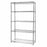 Quantum Storage Systems Chrome Shelving Starter Kits with 5 Shelves - 12"W x 36"L x 54"H Chrome Shelving Starter Kit with 5 Shelves - WR54-1236C-5