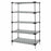 Quantum Storage Systems Galvanized Stainless Steel Starter Kits with 5 Solid Shelves - 14"W x 36"L x 54"H Galvanized Steel Starter Kit with 5 Solid Shelves - WR54-1436SG-5