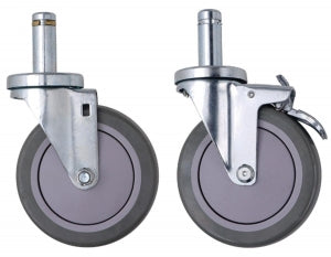 Quantum Storage Swivel Casters - Caster Set, Swivel, 5", 2 with Brake, 4/Pack - WR-00H