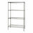 Quantum Storage Systems Chrome Shelving Starter Kits with 4 Shelves - 12"W x 36"L x 54"H Chrome Shelving Starter Kit with 4 Shelves - WR541236C