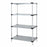 Quantum Storage Systems Galvanized Stainless Steel Starter Kits with 4 Solid Shelves - 14"W x 48"L x 54"H Galvanized Steel Starter Kit with 4 Solid Shelves - WR54-1448SG