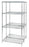 Quantum Storage Systems Shelving Unit Starter Kits - Wire Shelving Starter Kit, 4 Shelf, Chrome, 12" x 42" x 63" - WR631242C