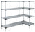 Quantum Storage Systems Stainless Steel Shelf Starter Kits - Stainless Steel Shelving Starter Kit, 24" x 48", 63" Post - WRS4632448SS