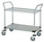 Quantum Storage Systems Chrome Wire Utility Carts - Mobile Utility Cart, 1 Wire Shelf, 1 Solid Shelf, 18" W x 36" L x 37.5" H - WRC18362CG