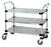 Quantum Storage Mobile Solid Shelf Utility Cart - Mobile 18" x 36" x 37.5" Utility Cart with 2 Solid Shelves - WRC18362G