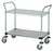 Quantum Storage Systems Chrome Wire Utility Carts - Mobile Utility Cart, 1 Wire Shelf, 1 Solid Shelf, 18" W x 48" L x 37.5" H - WRC18482CG