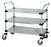 Quantum Storage Mobile Solid Shelf Utility Cart - Mobile 24" x 36" x 37.5" Utility Cart with 2 Solid Shelves - WRC24362G