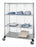 Quantum Storage Systems 3-Sided Linen Carts with 1 Solid and 3 Wire Shelves - 3-Sided 24" x 60" x 69" Linen Cart with 3 Wire Shelves and 1 Solid Shelf - WRCS4632460EP