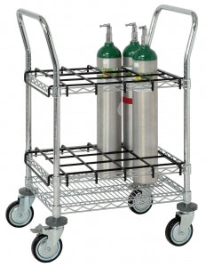 Quantum Storage Systems Cylinder Transport Cart - Cylinder Transport Cart, Mobile, 18" W x 24" L x 37.5" H - WRCIT1824