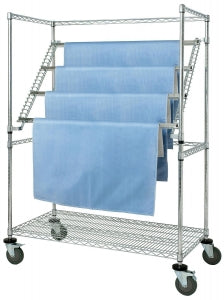 Quantum Storage Systems Chrome Carts for Sterile Wraps - Chrome Sterile Wrap Cart, 24" W x 48" L x 69" H - WRCSW2448