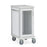 Solaire Medical Roam 1 Carts with Glass Door - Roam 1 Counter-Height General Storage Cart with Left-Hinge Glass Door, White, 20" W x 28.75" D x 44.25" H - SR1CGL