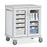 Solaire Medical Roam 2 Carts with Glass Doors - Roam 2 Counter-Height General Storage Cart with Glass Doors, White, 40.75" W x 28.75" D x 44.25" H - SR2CGGS