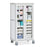 Solaire Medical Roam 2 Carts with Glass Doors - Roam 2 Open Heart Cart with Glass Doors, White, 40.75" W x 28.75" D x 75.25" H - SR2GOH