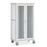 Solaire Medical Roam 2 Carts with Glass Doors - Roam 2 Supply Cart with Glass Doors and Center Column, White, 40.75" W x 28.75" D x 75.25" H - SR2G