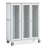 Solaire Medical Roam 3 Carts with Glass Doors - Roam 3 Supply Cart with Glass Doors and 2 Center Columns, White, 60.25" W x 28.75" D x 75.25" H - SR3G