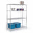 Tarrison Products Ltd Chrome Wire Shelving Units - Chrome Wire Shelving Unit, 4 Shelf, 18" x 60" x 63" - MDRT18606C