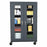 Sandusky Transport Mobile Clear View Cabinet - CABINET, CLEAR VIEW, MOBILE, CHARCOAL - TA4V462472-02