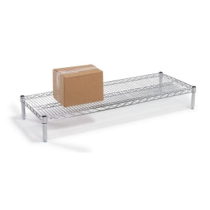 Tarrison Chrome Wire Platforms with Shelves - 18" x 30" x 6" Chrome Wire Platform with Shelf - P1830C