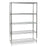 Tarrison Five-Shelf Wire Carts - Five-Shelf 24" x 60" x 79" Wire Cart with Casters - TS-24607C5CM