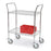 Tarrison Products Ltd Chrome Utility Carts with U-Shaped Chrome Handles - U-Shaped Polyseal Utility Cart with 2 Shelves, 18" x 30" - UC18302Z-3"/(4)DB