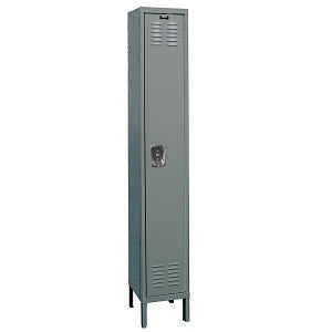 Hallowell Premium Lockers - Single-Tier Locker, 12" x 12" x 78", Single Wide, Gray - U1228-1A-HG