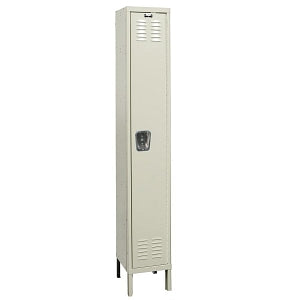 Hallowell Premium Lockers - Single-Tier Locker, 12" x 12" x 78", Single Wide, Parchment - U1228-1A-PT