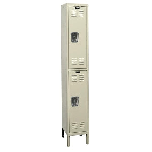 Hallowell Premium Lockers - LOCKER, DBL-TIER, 1WD, 12X12X78, PARCHMENT - U1228-2A-PT