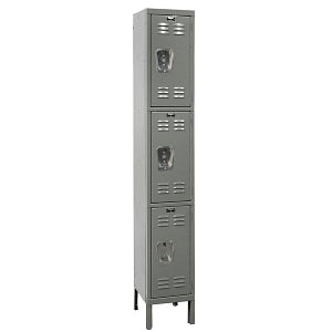 Hallowell Premium Lockers - LOCKER, TRPL-TIER, 1WD, 12X12X78, GRAY - U1228-3A-HG