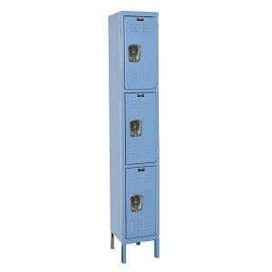 Hallowell Premium Lockers - LOCKER, TRPL-TIER, 1WD, 12X12X78, MARINE BLU - U1228-3A-MB