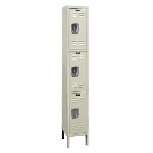 Hallowell Premium Lockers - LOCKER, TRPL-TIER, 1WD, 12X12X78, PARCHMENT - U1228-3A-PT