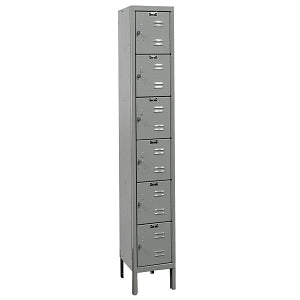 Hallowell Premium Lockers - LOCKER, 6-TIER, 1WD, 12X12X78, GRAY - U1228-6A-HG