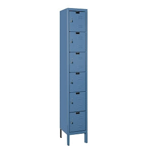 Hallowell Premium Lockers - LOCKER, 6-TIER, 1WD, 12X12X78, MARINE BLUE - U1228-6A-MB