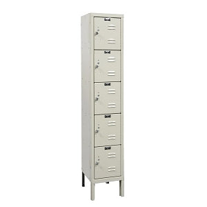 Hallowell Premium Lockers - LOCKER, 5-TIER, 1WD, 12X18X66, PARCHMENT - U1286-5A-PT