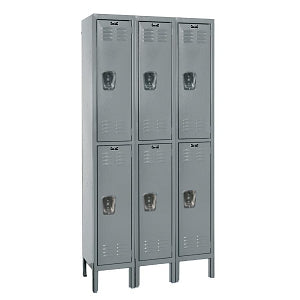 Hallowell Premium Lockers - LOCKER, DBL-TIER, 3WD, 12X12X78, GRAY - U3228-2A-HG