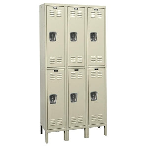 Hallowell Premium Lockers - LOCKER, DBL-TIER, 3WD, 12X12X78, PARCHMENT - U3228-2A-PT