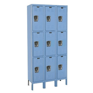 Hallowell Premium Lockers - LOCKER, TRPL-TIER, 3WD, 12X12X78, MARINE BLU - U3228-3A-MB