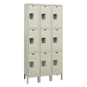 Hallowell Premium Lockers - LOCKER, TRPL-TIER, 3WD, 12X12X78, PARCHMENT - U3228-3A-PT