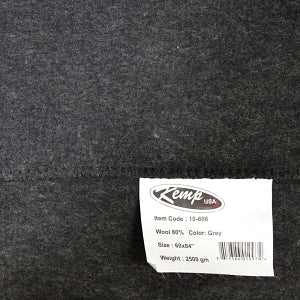 Kemp Multipurpose Wool Blankets - Gray 50% Wool Blanket, 4 lbs., 60" x 90" - 10-605