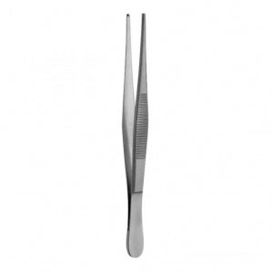 Medline Brigham Tissue Forceps - 7.375" (18.7 cm) Brigham Tumor Tissue Forceps with 10 mm Ring Jaw - MDS0141290